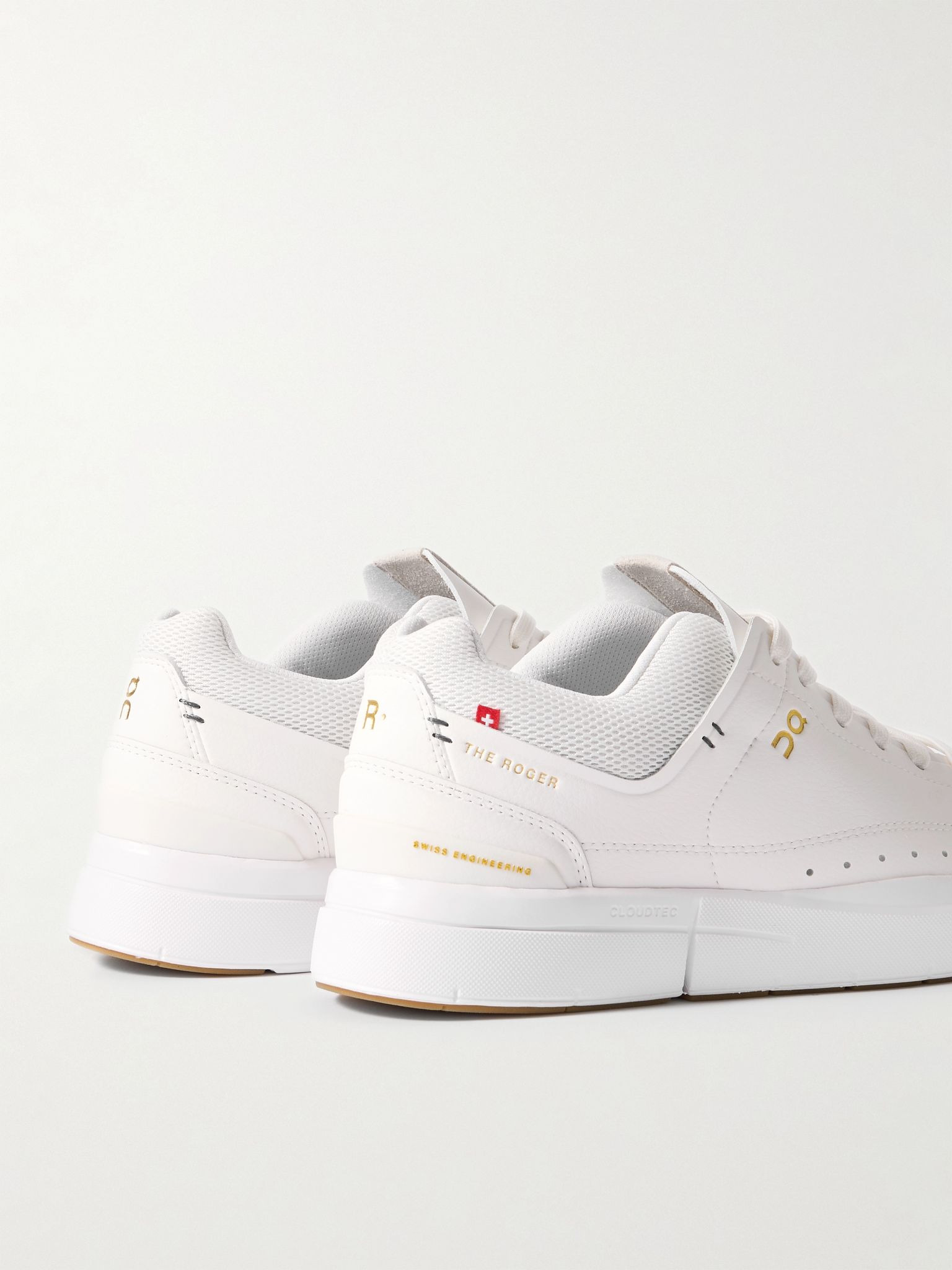 + Roger Federer The Roger Centre Court Vegan Leather and Mesh Tennis Sneakers White - 5