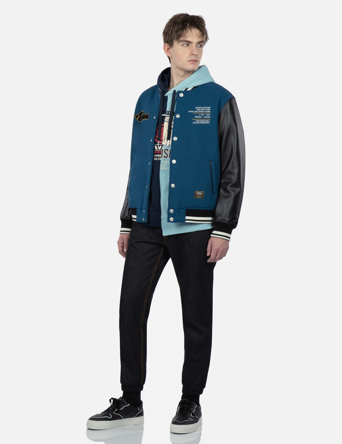 “HIDE-AND-SEEK” GODHEAD APPLIQUÉ BASEBALL JACKET - 4