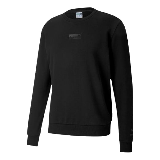 PUMA logo Casual Round Neck Pullover Black 599278-01 - 1