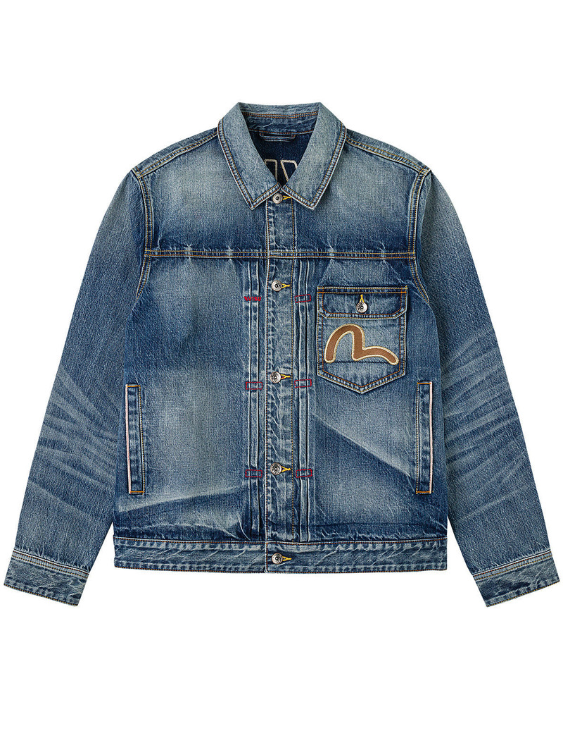 EVISU Evisu & Seagull Appliqué Denim Chinese Jacket outlook