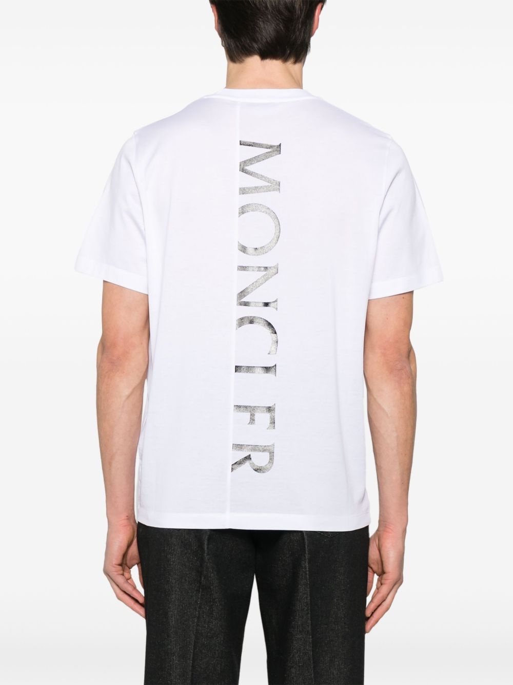 vertical-logo cotton T-shirt - 3