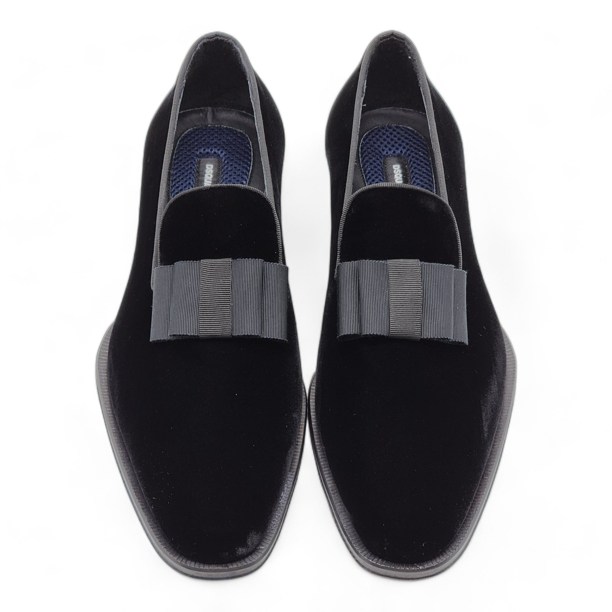 Dsquared2 Bow Detail Velvet Loafers in Black 41 - 4
