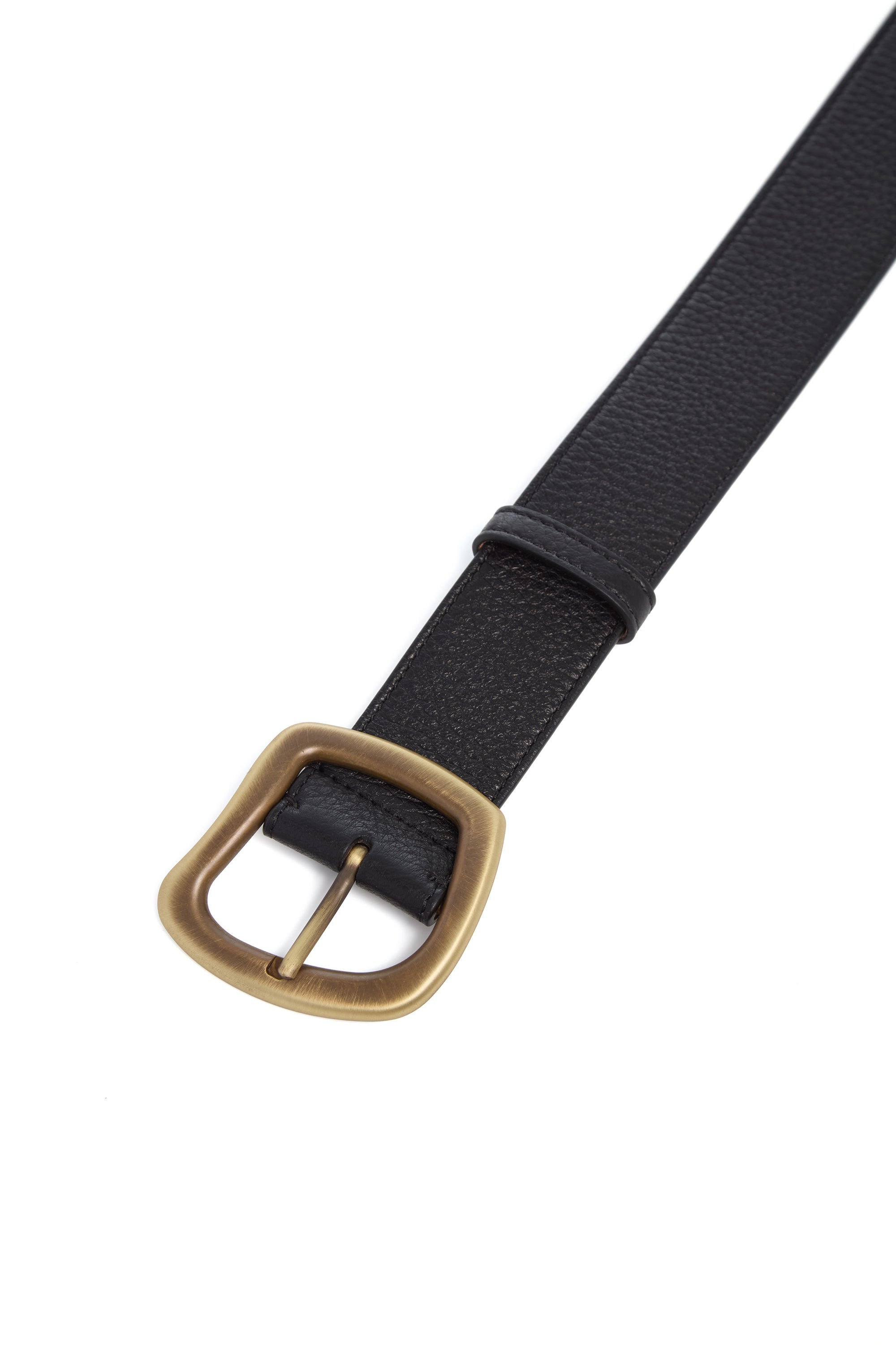 Medium Simone Belt in Black Textured Leather - 3