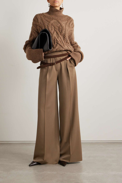 Max Mara Libbra pleated wool and mohair-blend twill wide-leg pants outlook