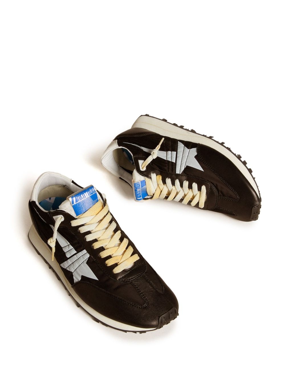 Star Leather Heel Trainers - 4