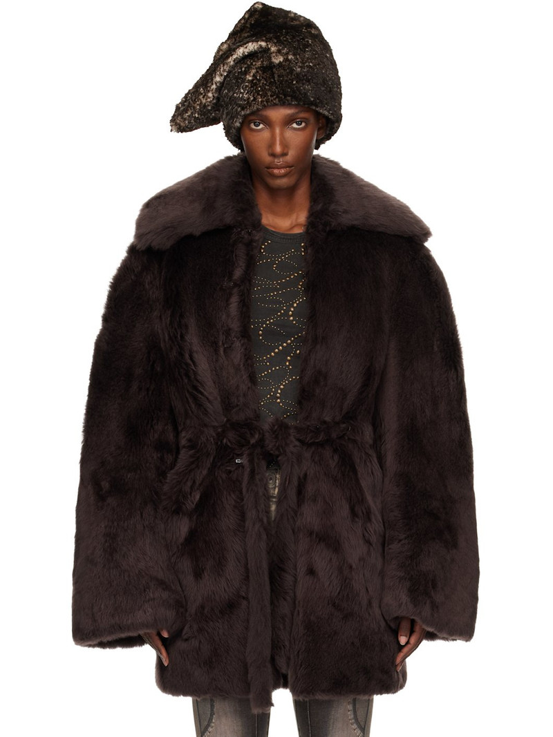 Brown Baby Shearling Coat 1