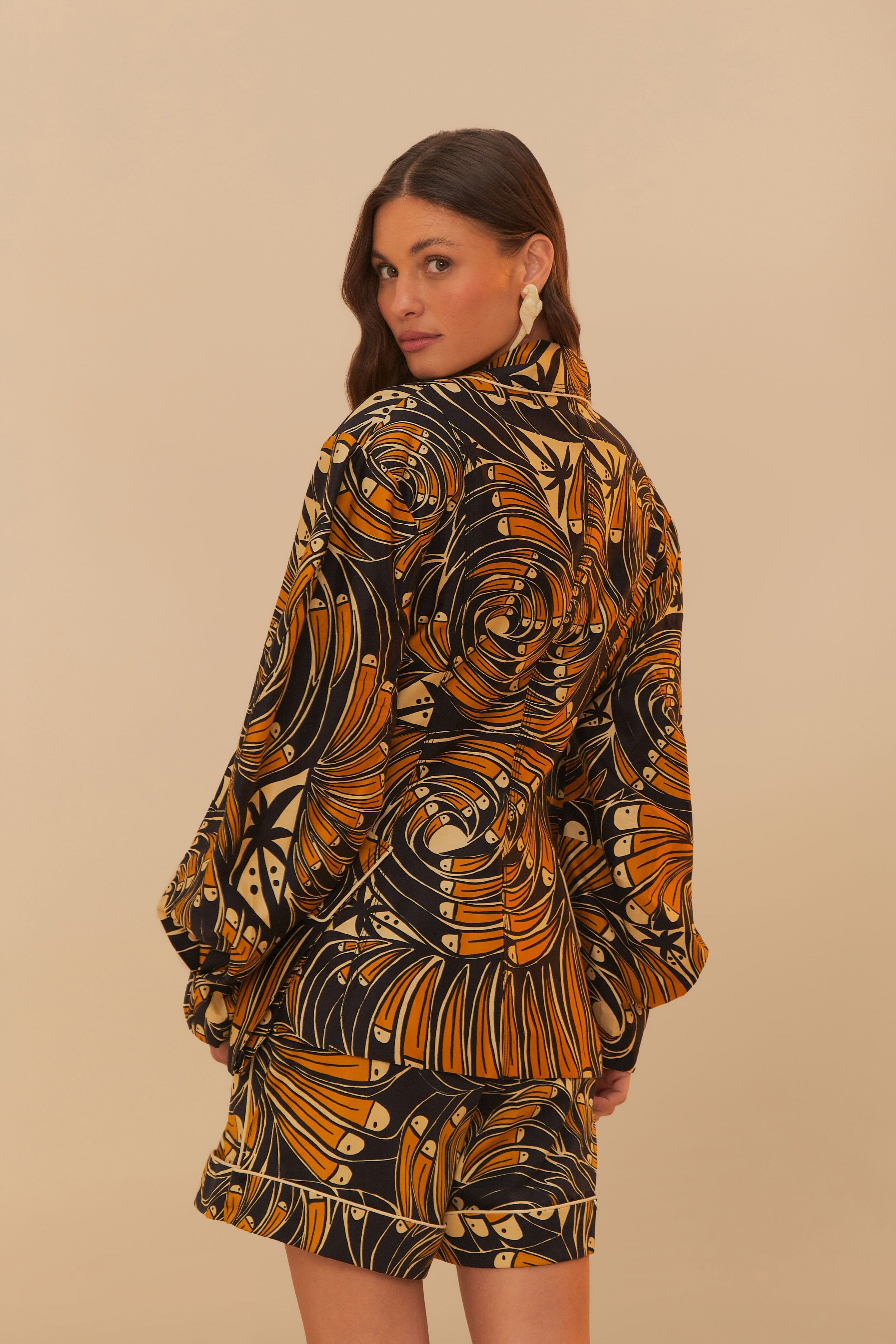 Black Toucans Spirals Blazer - 4