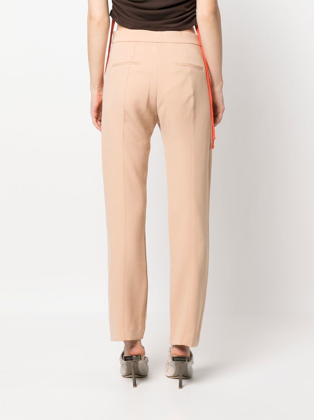 pleat-detail straight-leg trousers - 4