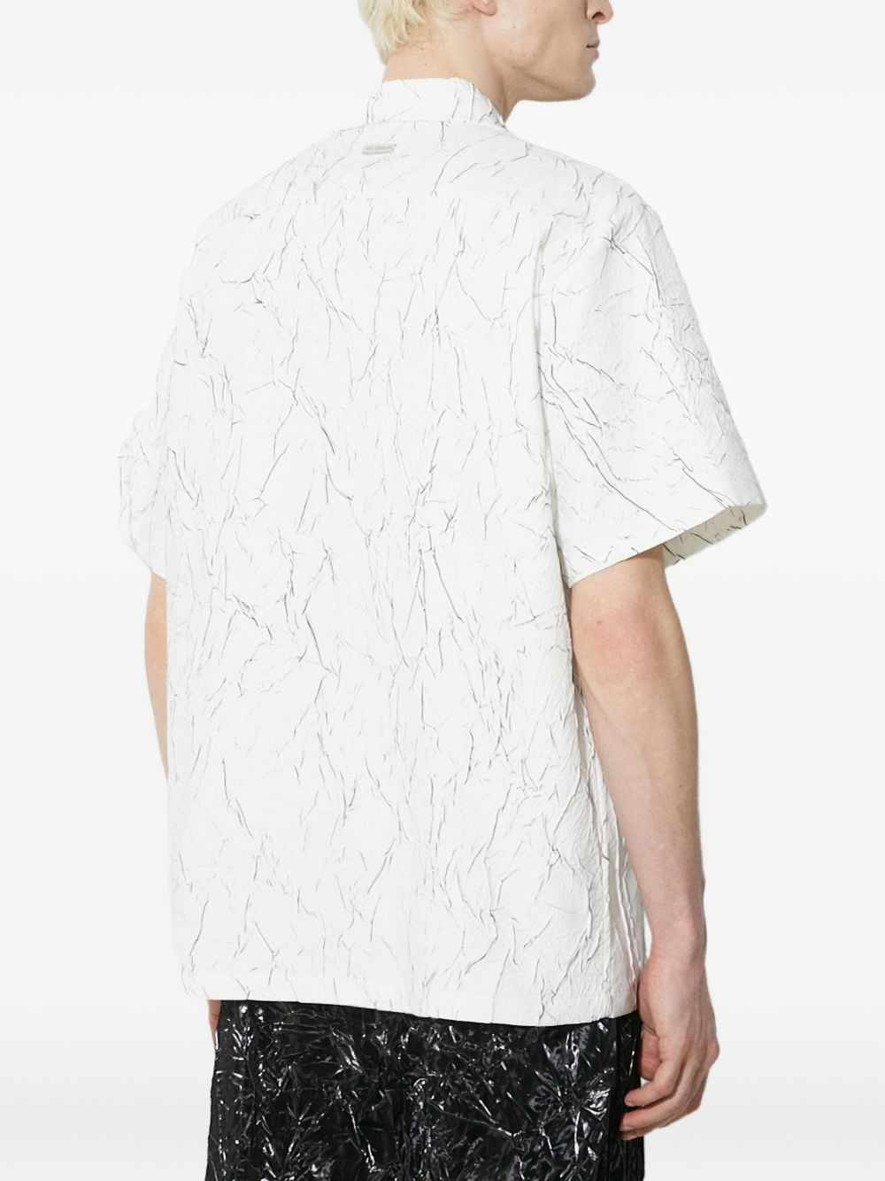 crackle-print short-sleeve shirt - 2