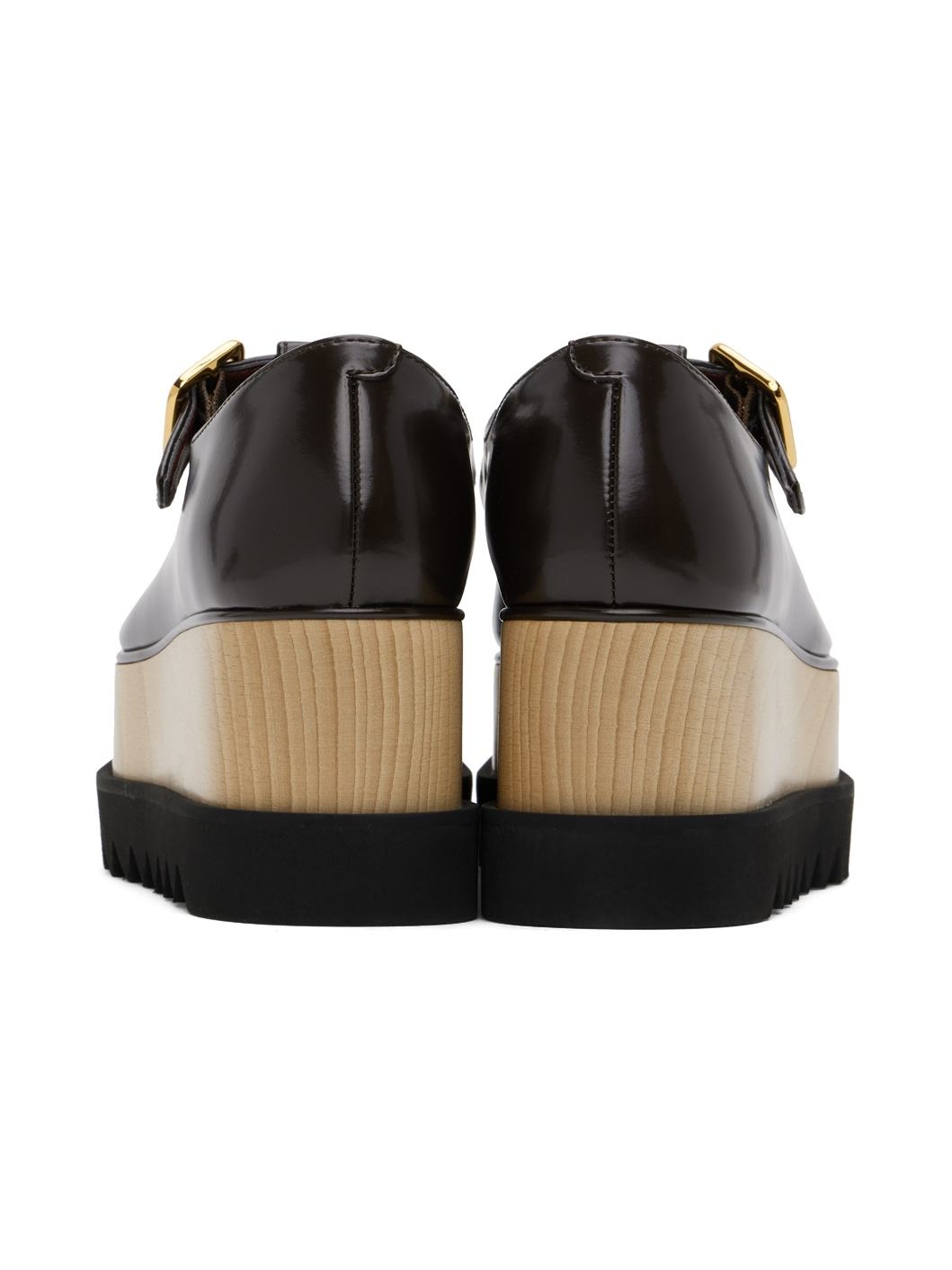 Brown Sneak-Elyse T-Bar Platform Mary Jane Loafers - 2