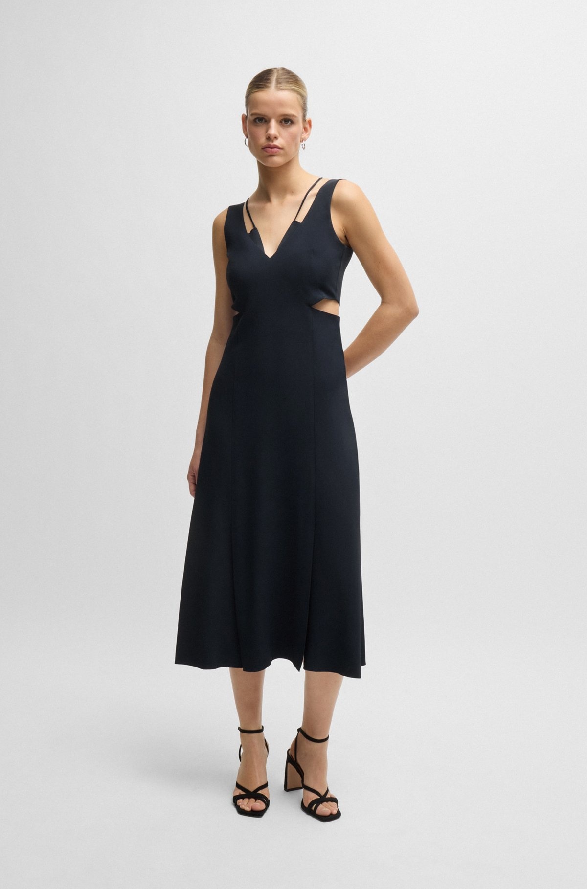 V-NECK DRESS WITH CUT-OUT DETAILS - 3