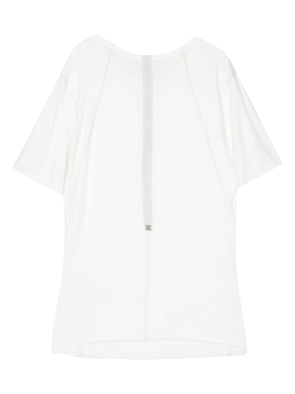 zip-detailing organic cotton t-shirt - 2