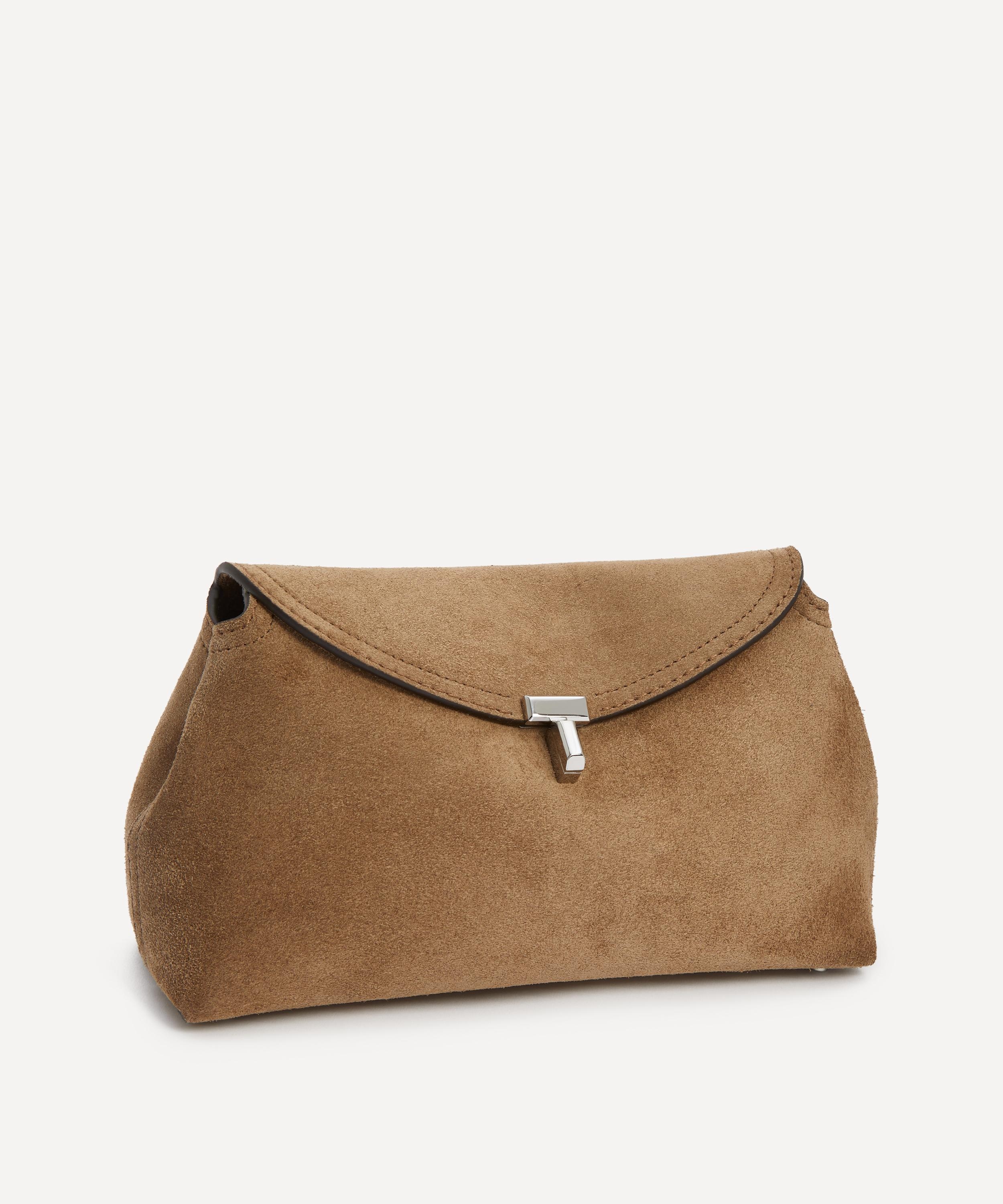 T-Lock Suede Clutch Bag - 3