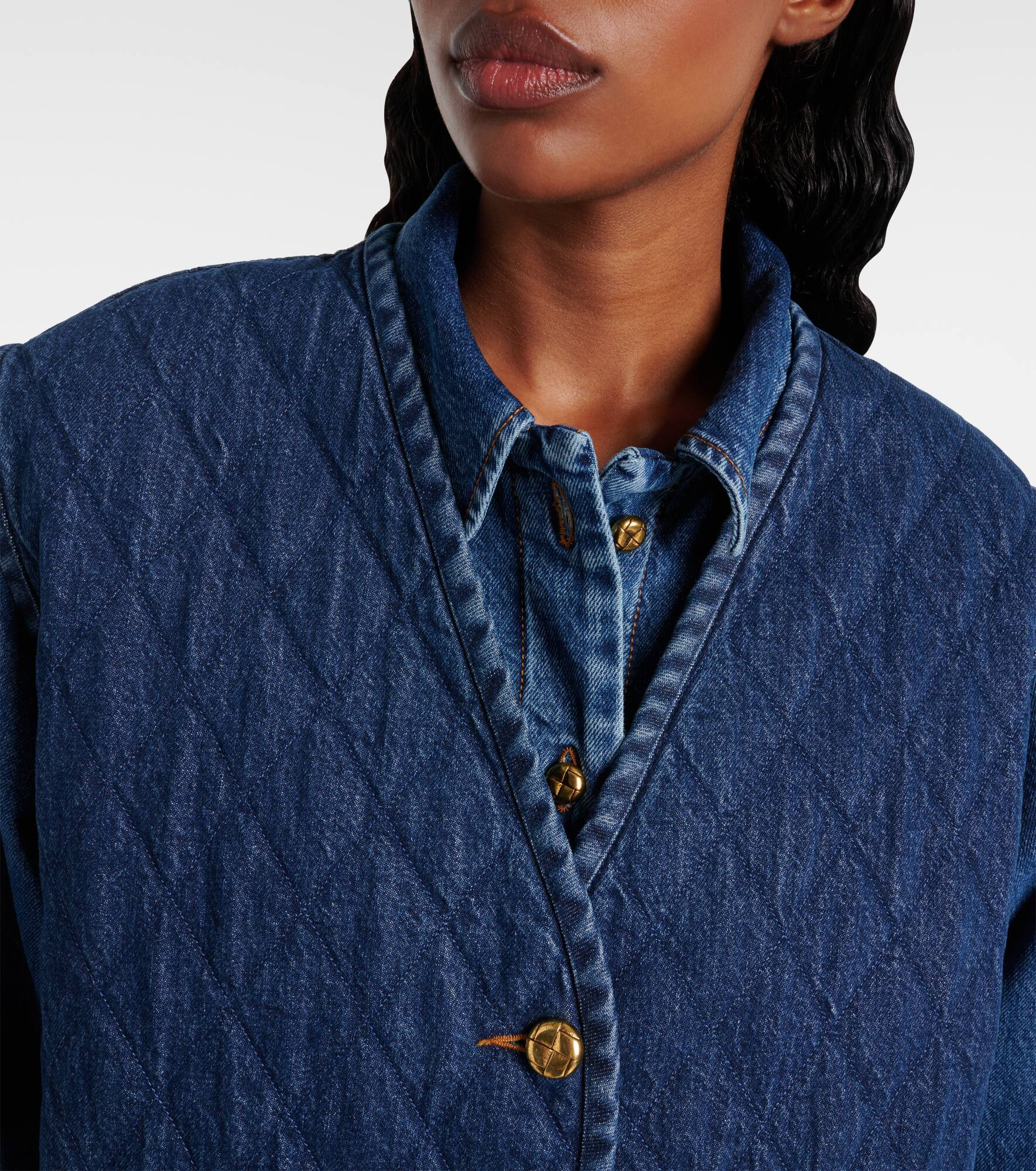 Suffolk quilted denim vest - 4