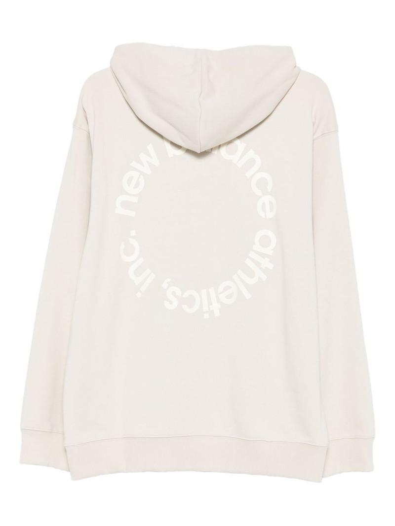 New Balance circular-logo print hoodie outlook