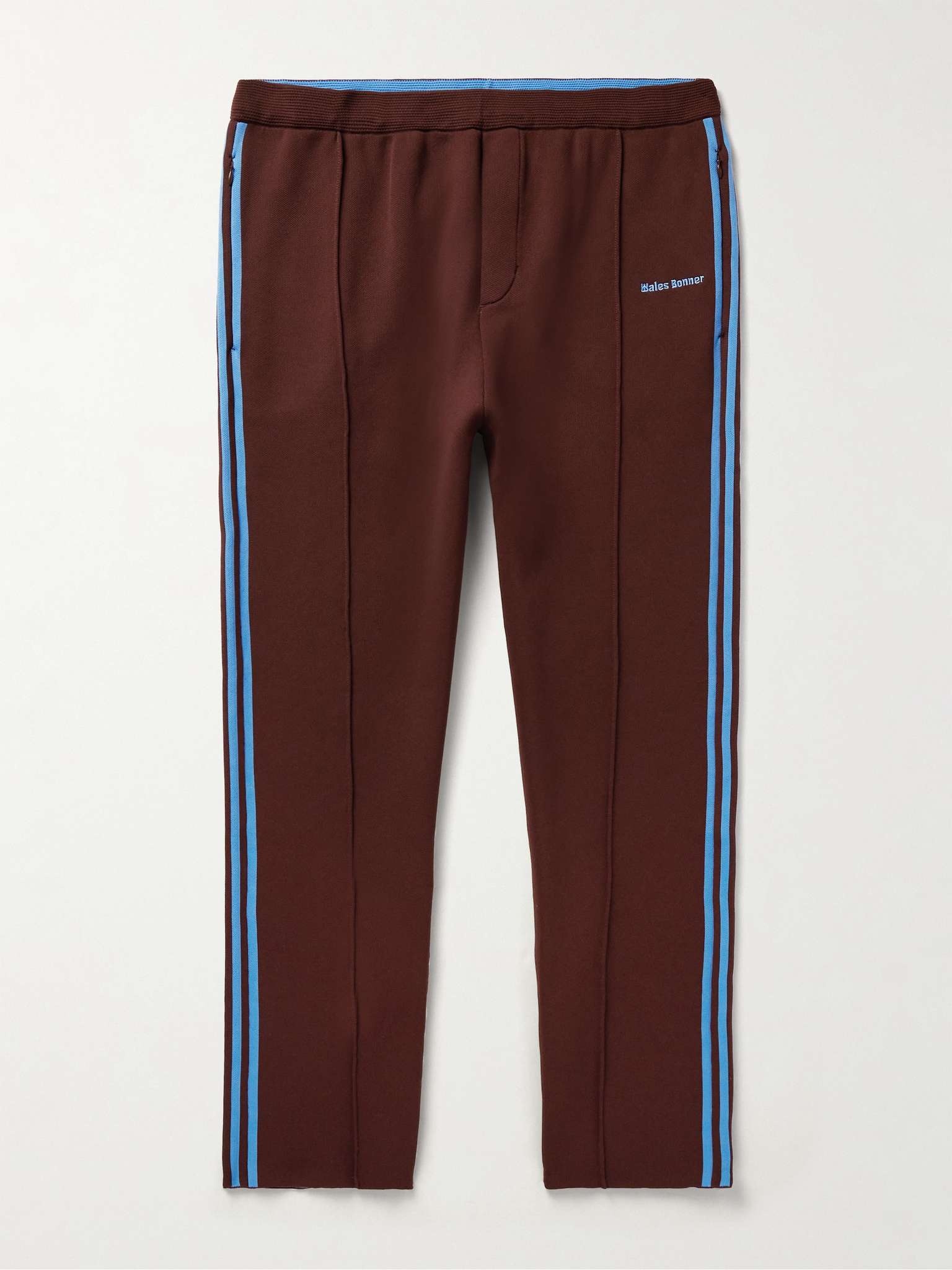 + Wales Bonner Slim-Fit Straight-Leg Striped Recycled Knitted Sweatpants - 1