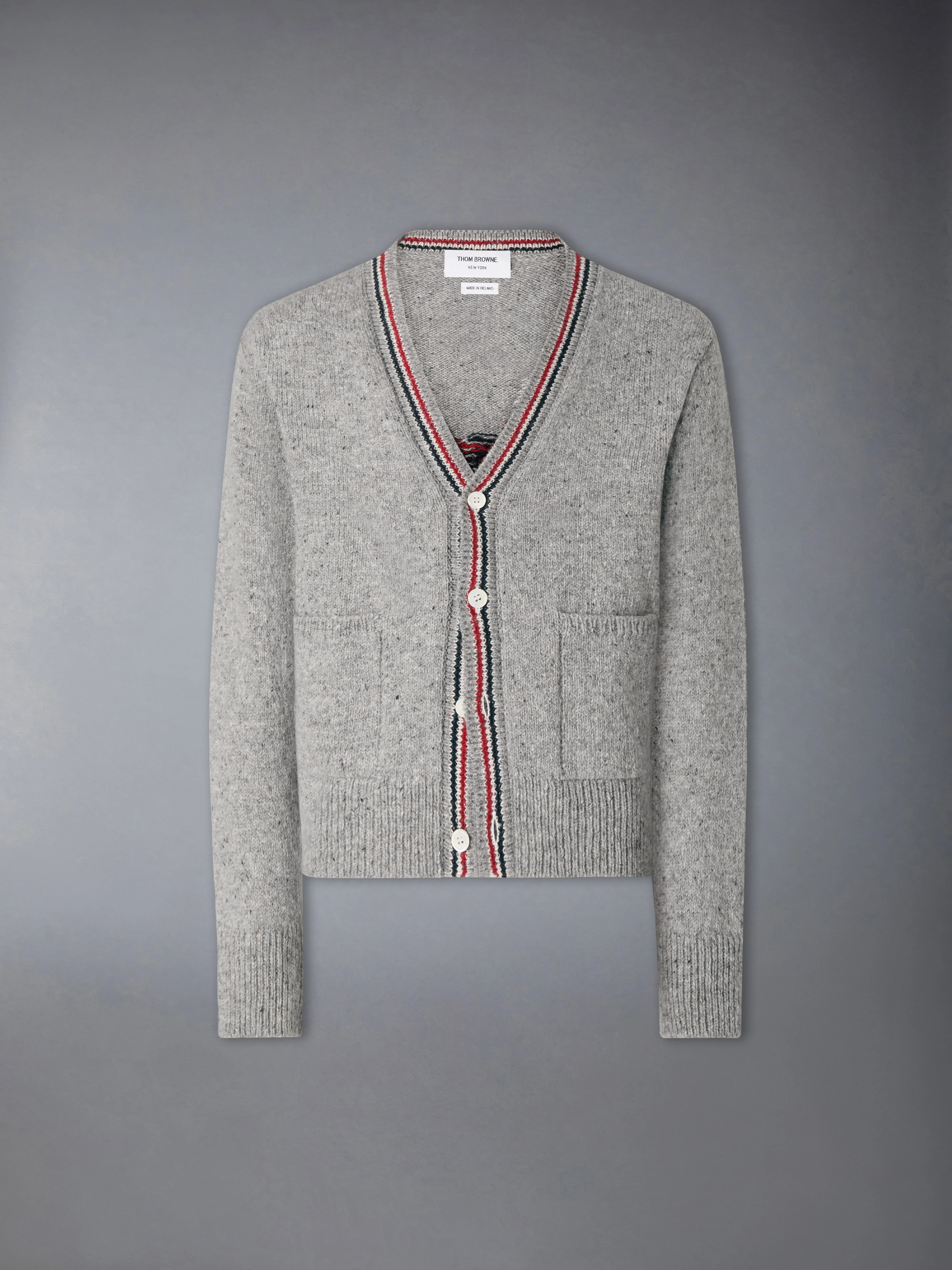 DONEGAL INTARSIA HECTOR PATCHWORK CARDIGAN - 1