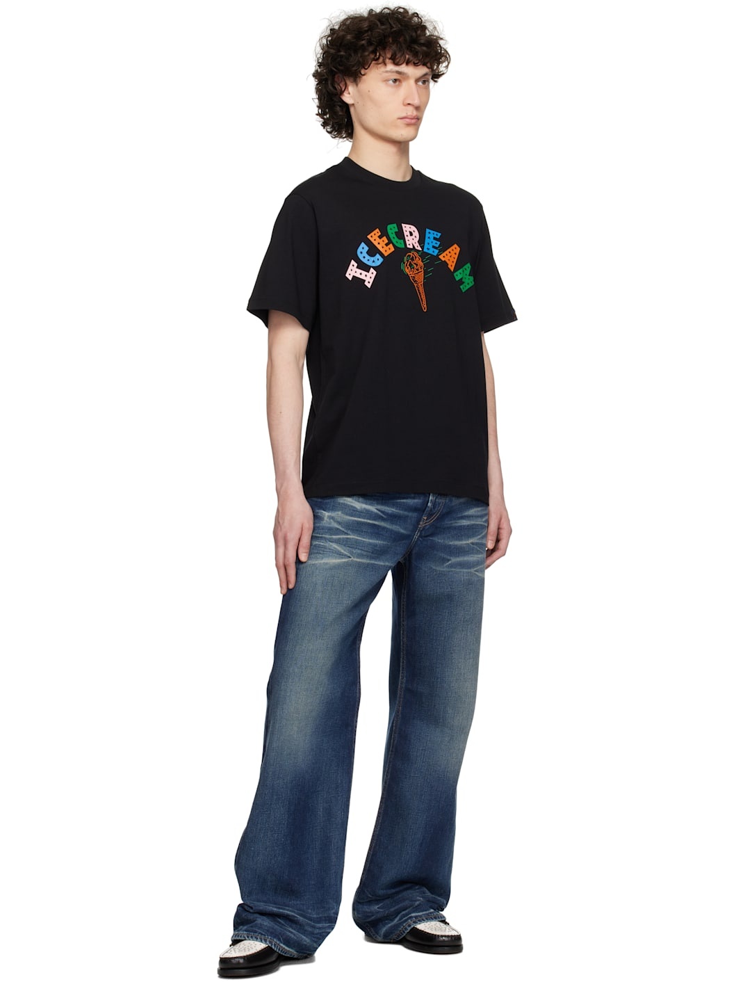 Black 'Icecream Cone' T-shirt - 4