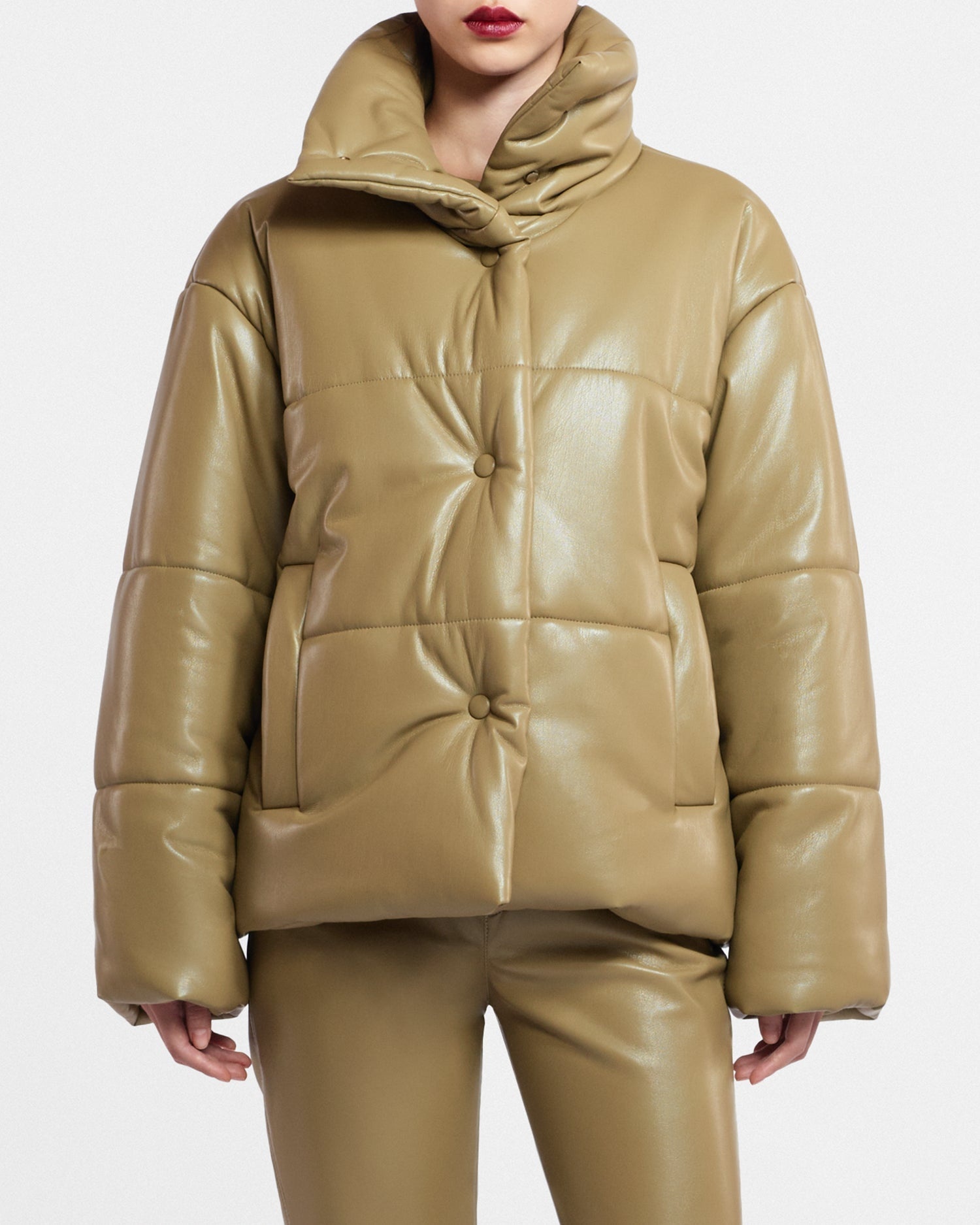 Okobor™ Alt-Leather Puffer Jacket - 3