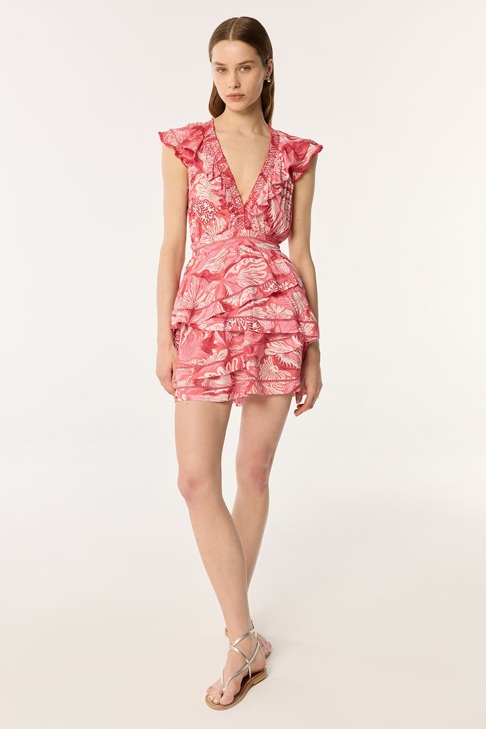 Mini Dress Carol - Pink Tiger Lily - 3