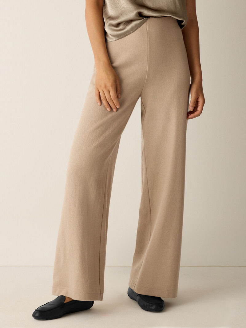 Felted Wool Jersey Wide-Leg Pant in Regenerative Wool 3