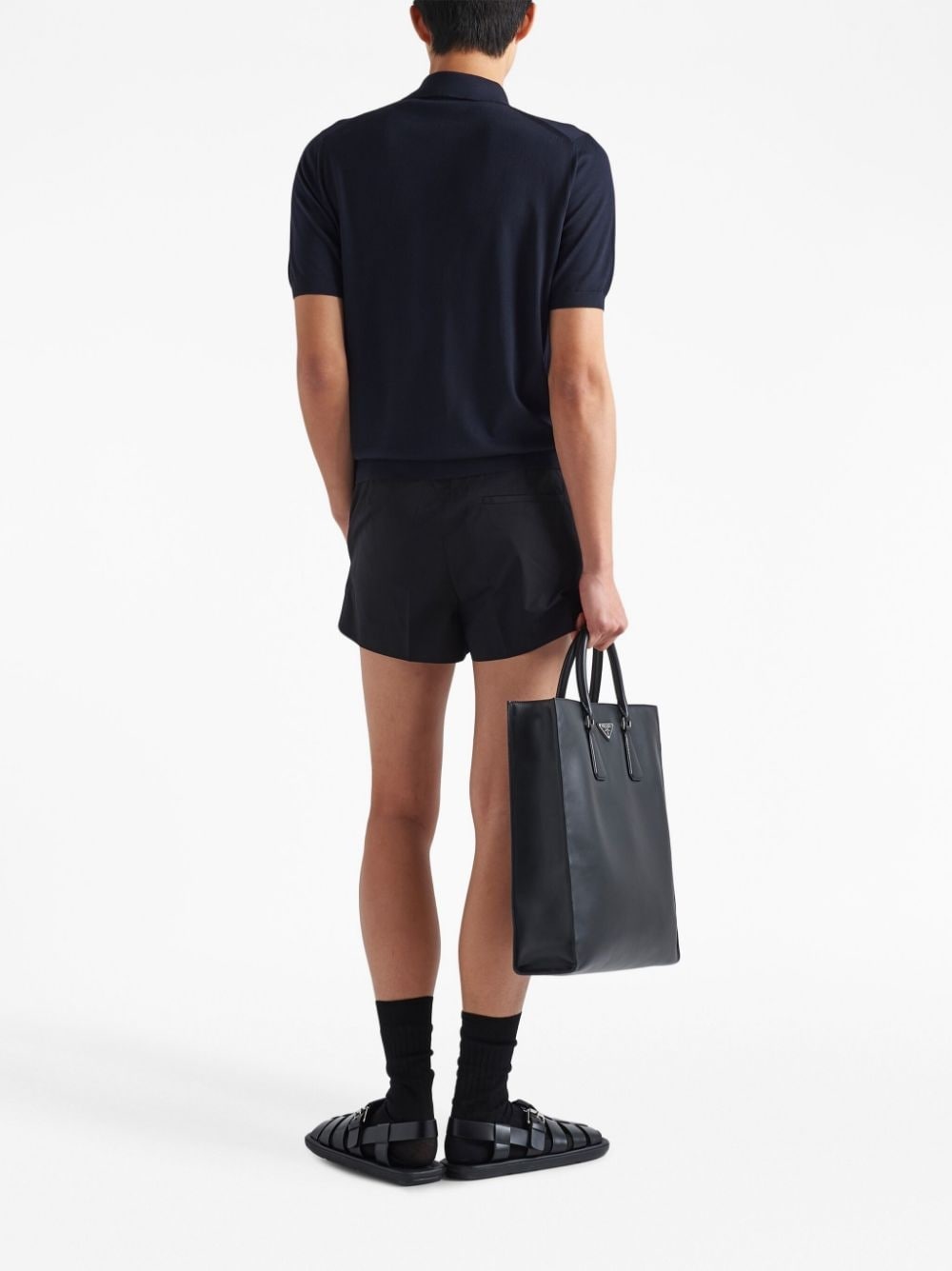 half-zip wool polo shirt - 3