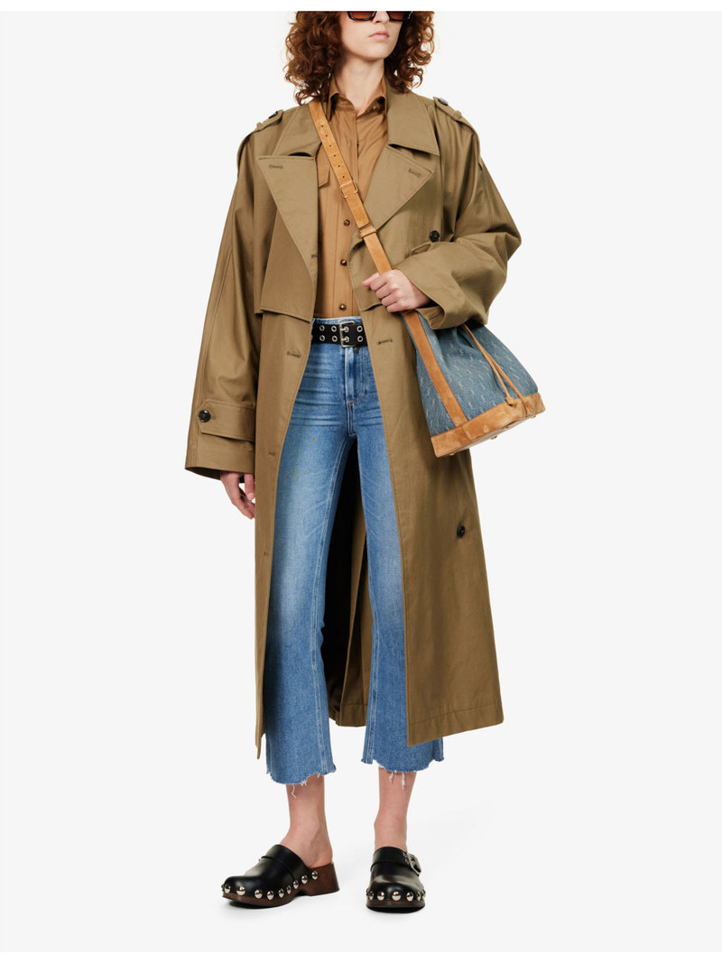 PAIGE Colette cropped flared high-rise stretch-denim jeans outlook