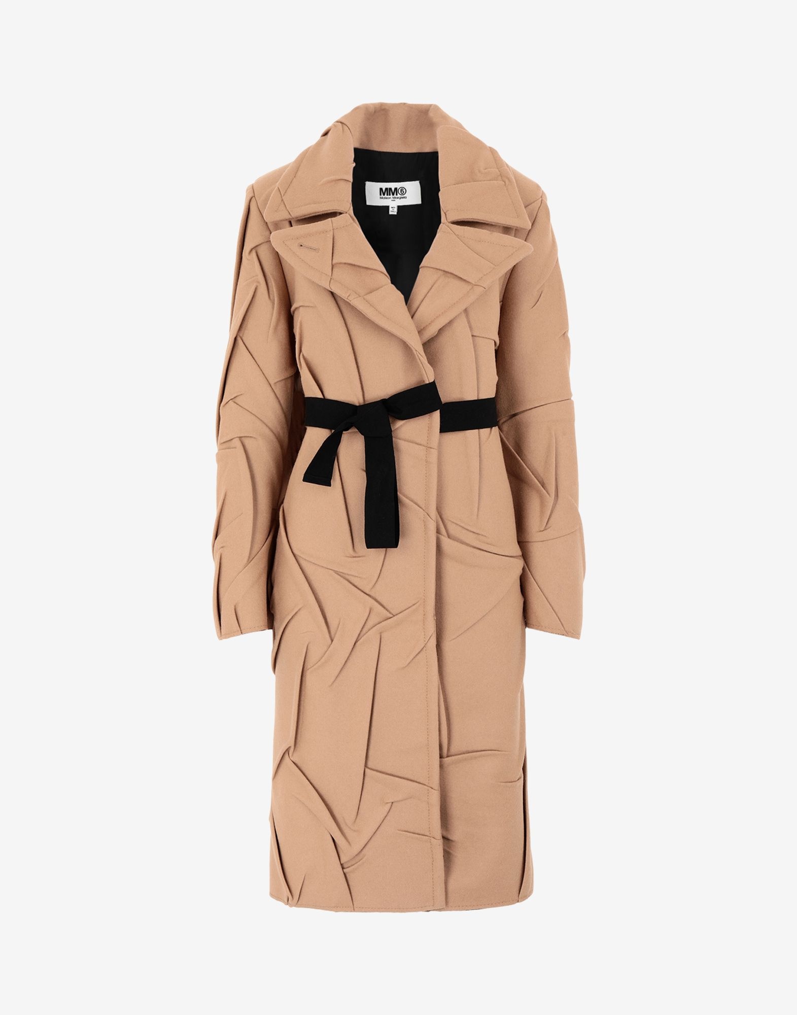 Crushed wool trench coat - 1