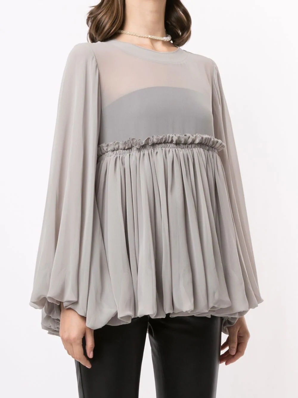 ruffle detail blouse - 3