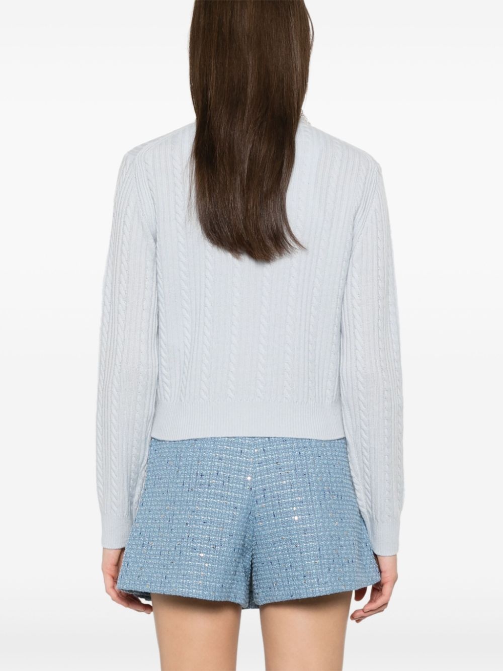 embellished-collar cardigan - 4