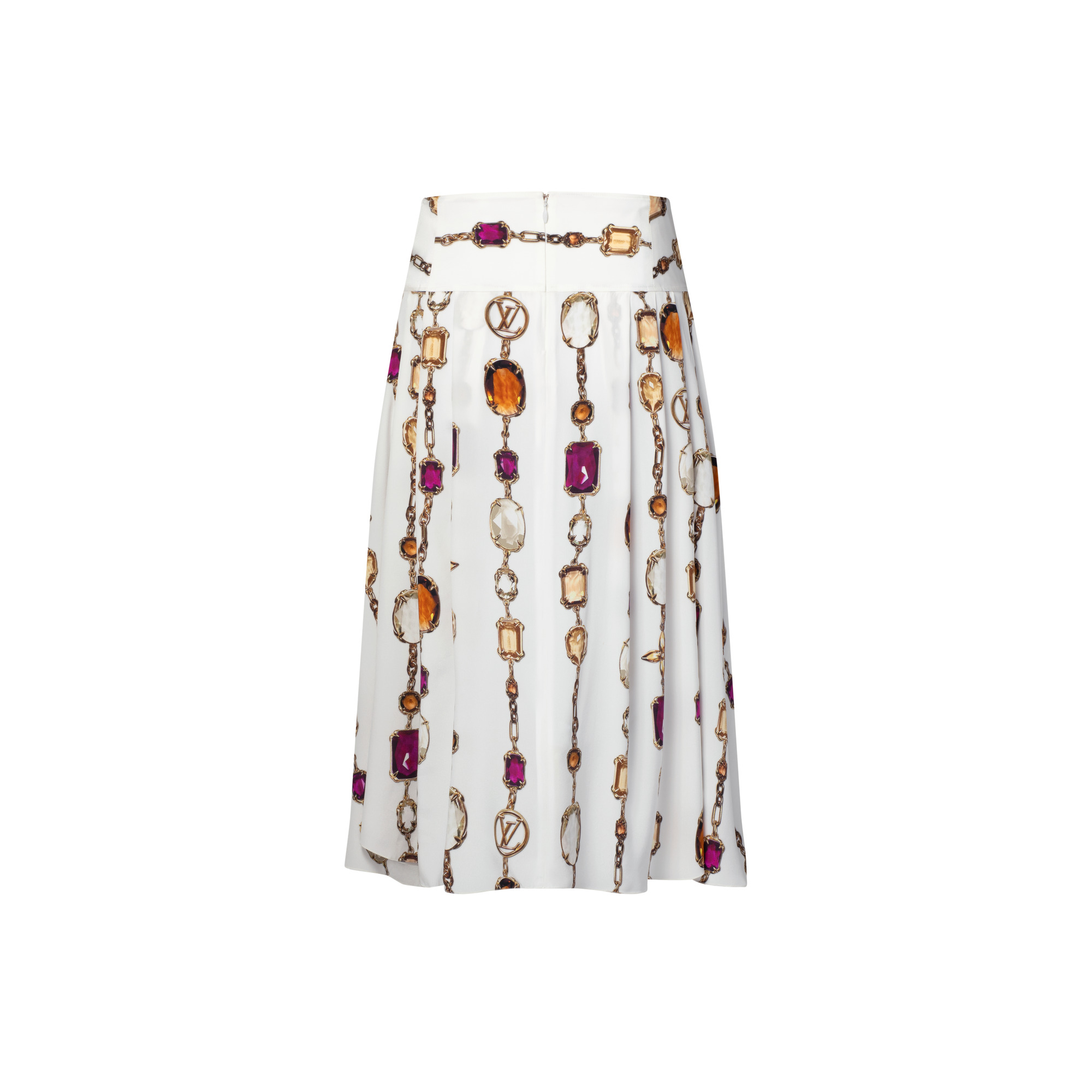 Necklace Print Midi Skirt - 3