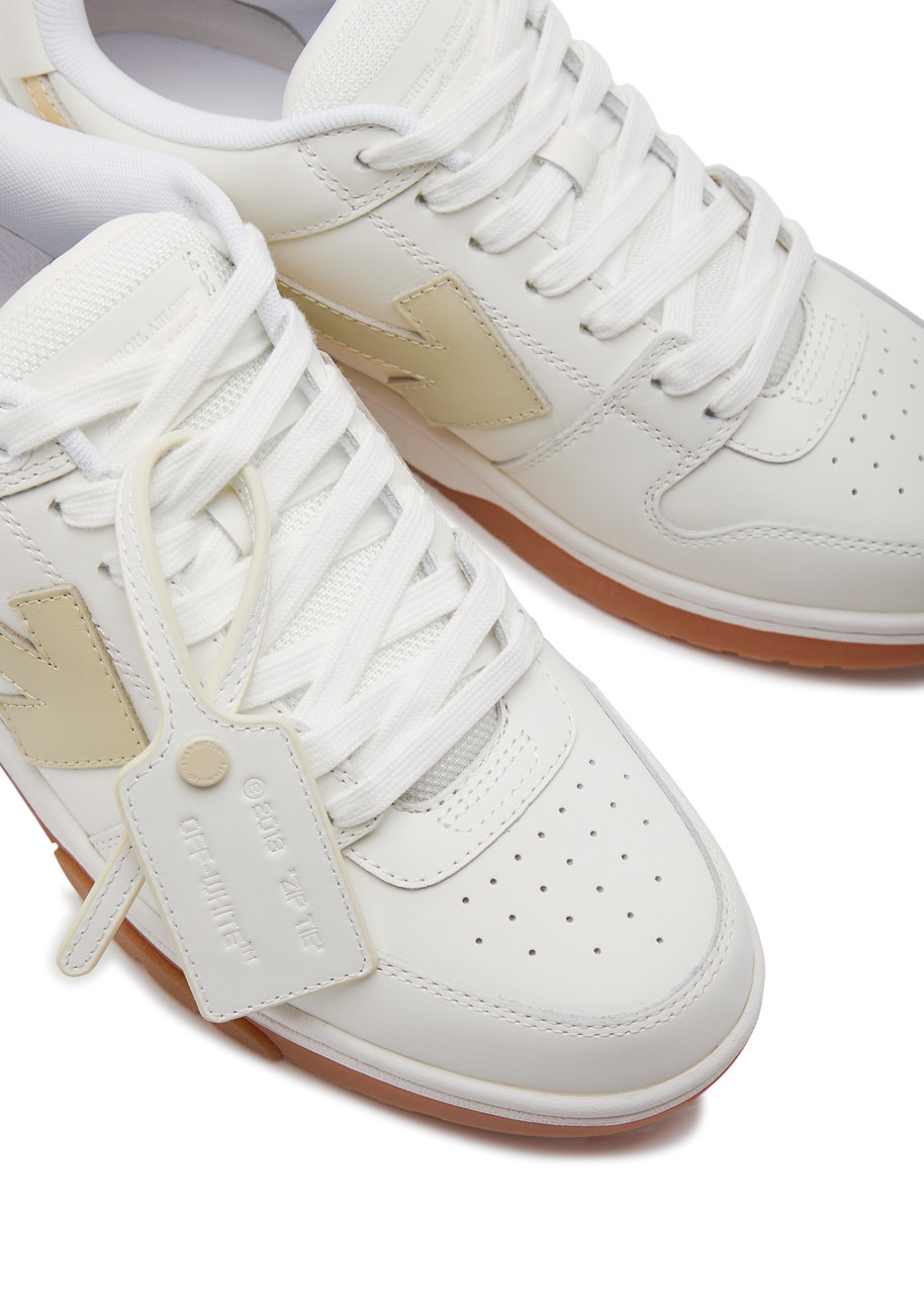 Out Of Office panelled leather sneakers - 3