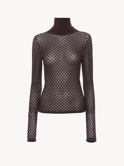 Chloé FITTED TURTLENECK SWEATER IN LACE KNIT outlook