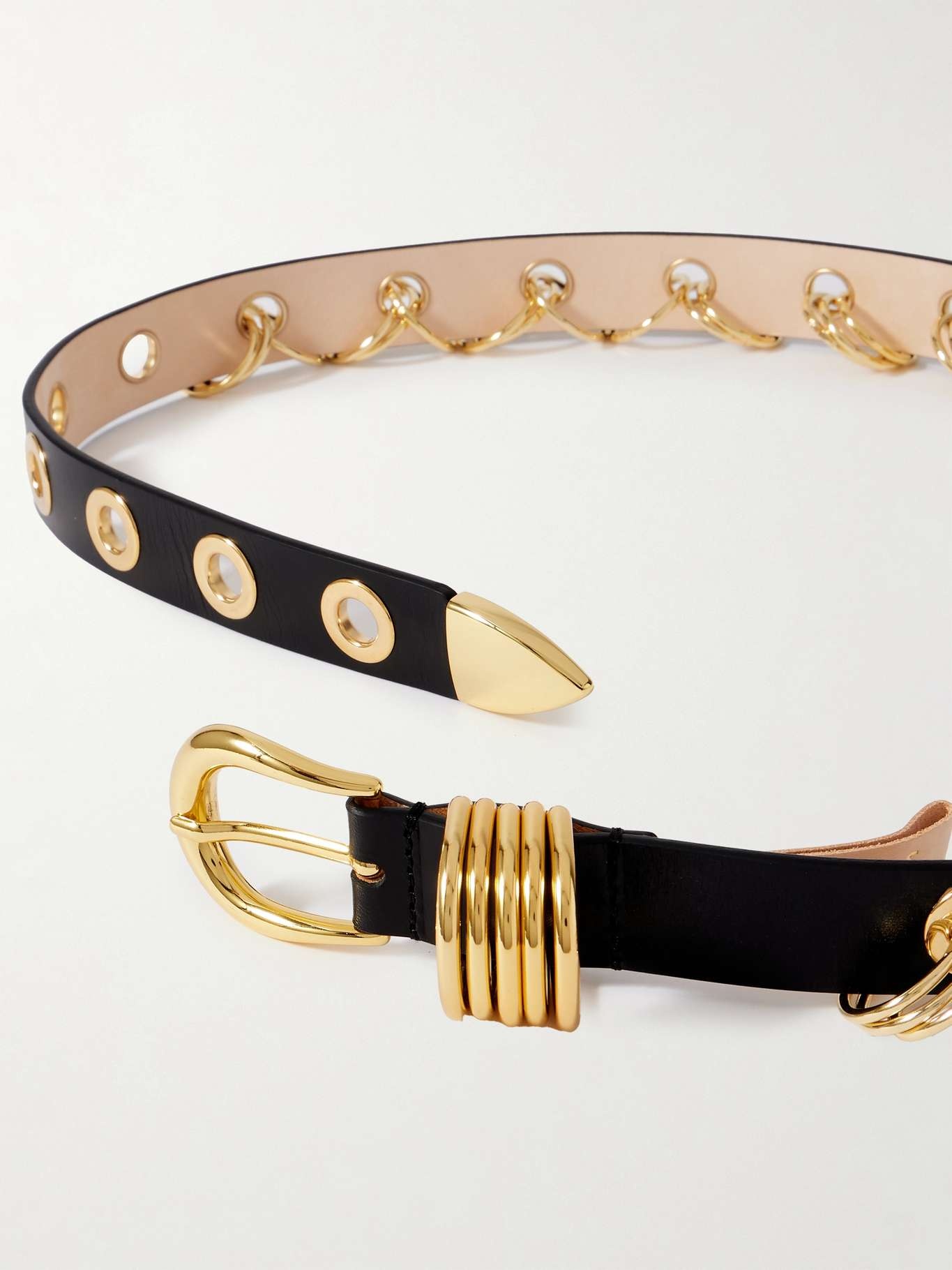 Revenge embellished leather belt Black - 3