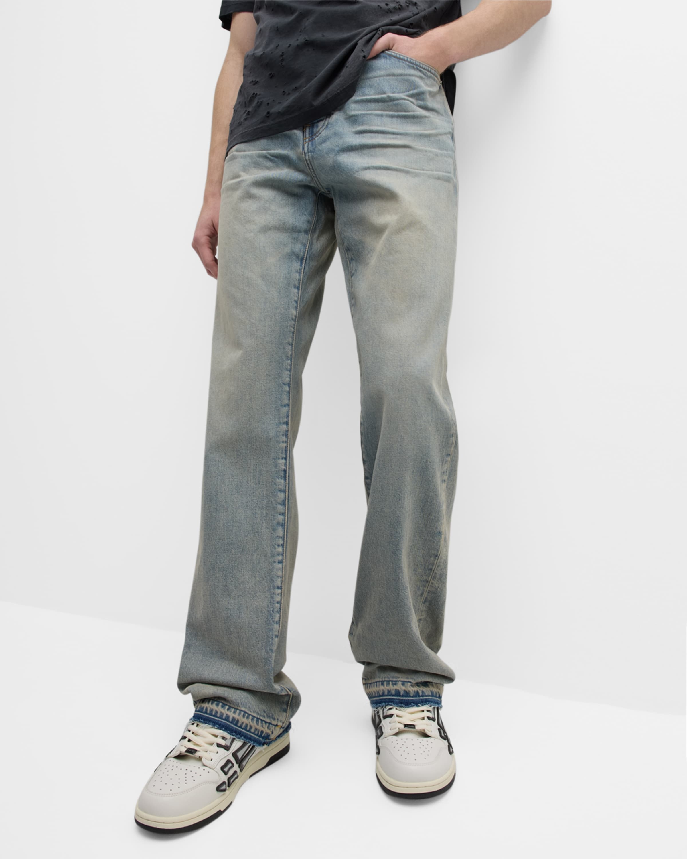 Men's Faded Straight-Leg Jeans - 4