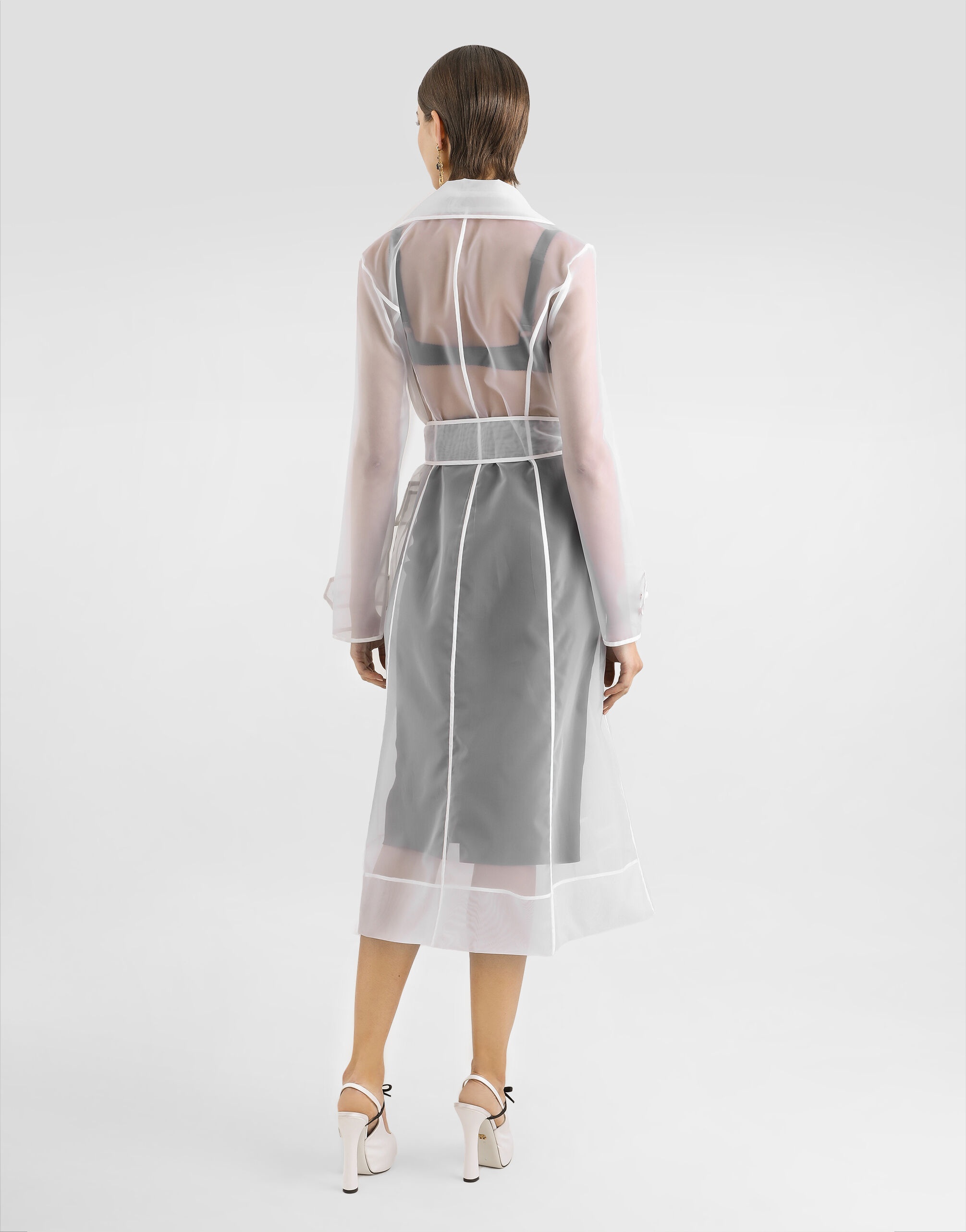 Technical organza trench coat - 3