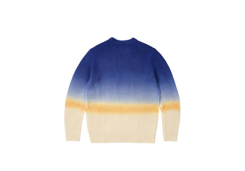 PALACE GRADIENT DYE RIB KNIT BLUE outlook