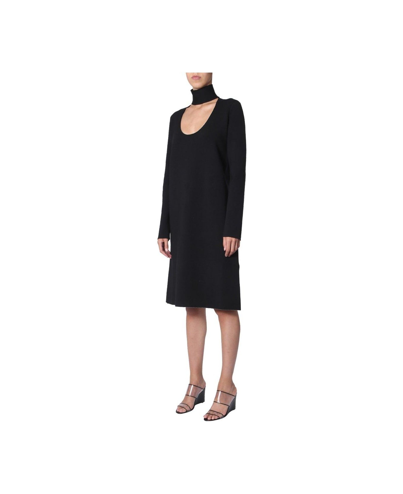 Cutout Longsleeved Midi Dress - 5