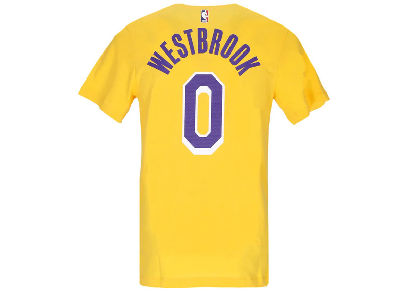 Nike Nike NBA Los Angeles Lakers Russell Westbrook T-shirt Yellow outlook