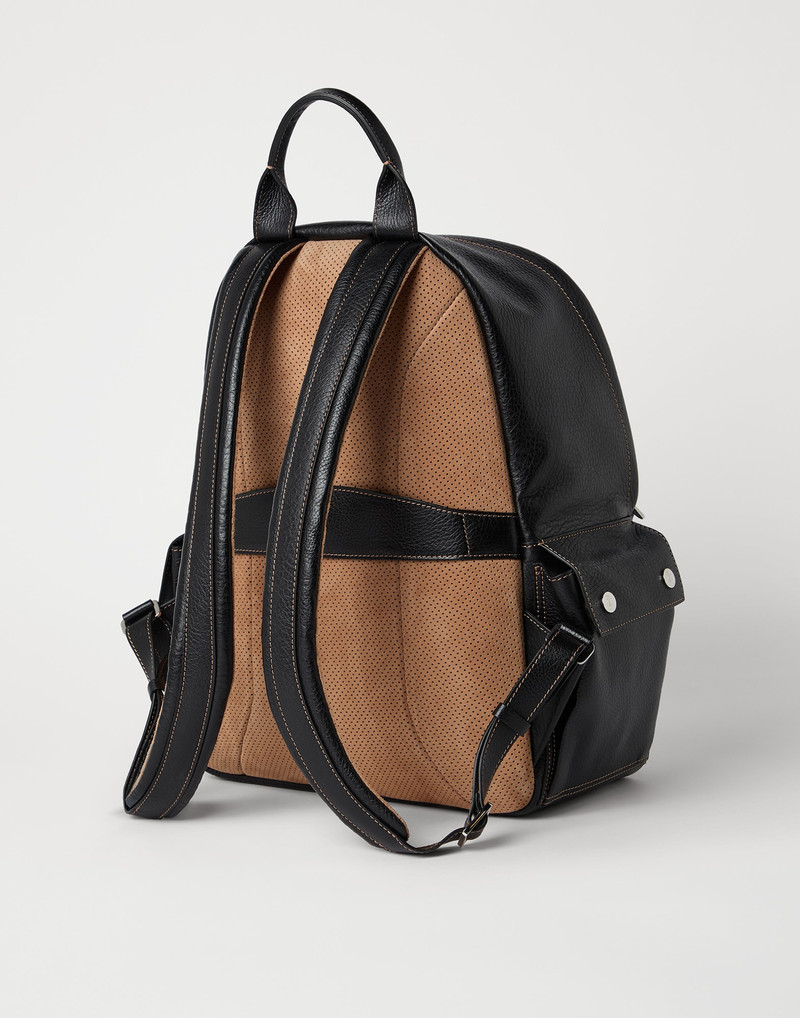 Brunello Cucinelli Grained calfskin travel backpack outlook