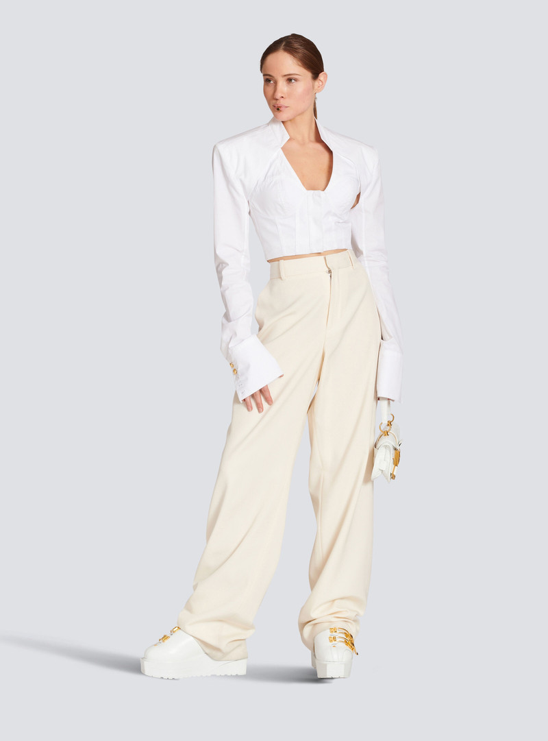 Balmain Wool wide-leg trousers outlook