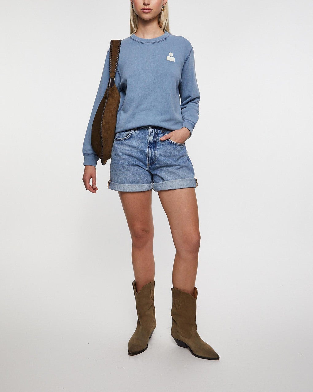 Sweatshirt Maurine Blå/ecru - 3