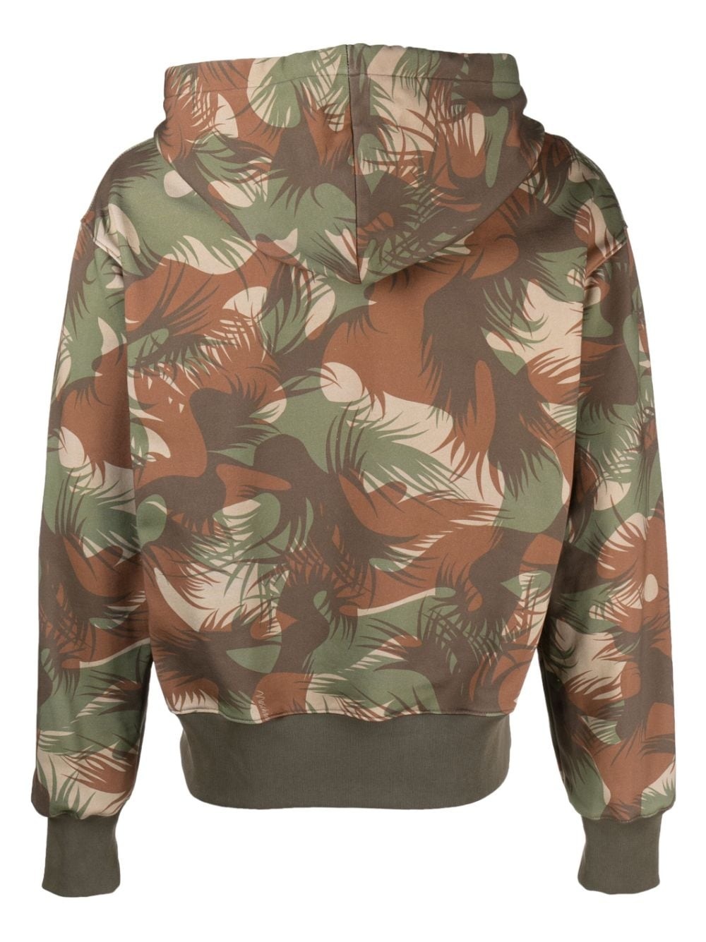 palm tree-print cotton hoodie - 2