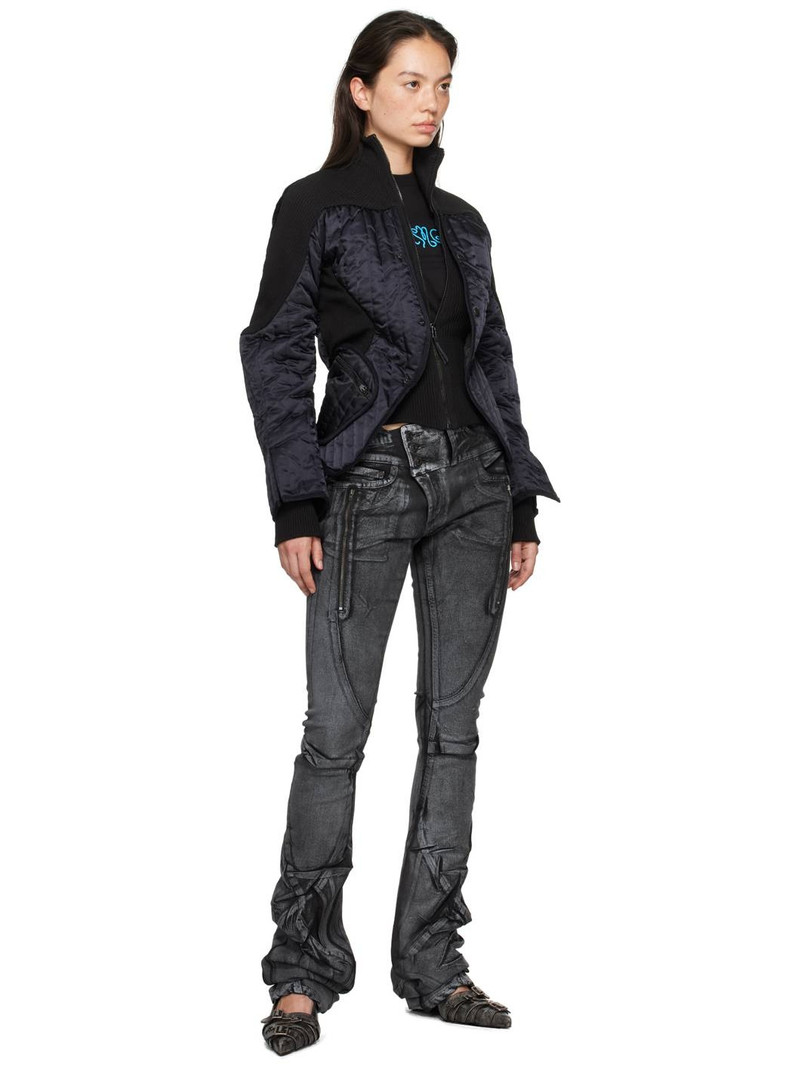 OTTOLINGER Navy & Black Quilted Silhouette Jacket outlook