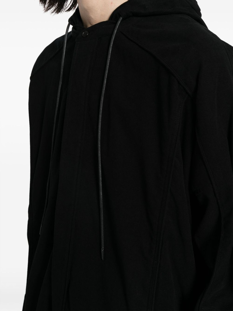 drawstring-hood cotton-blend shirt 5