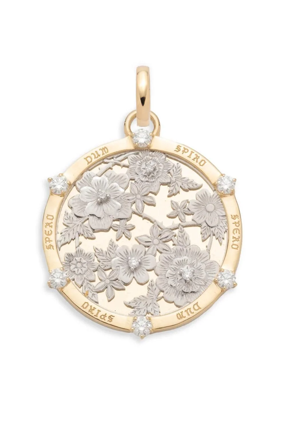 Floral Screen Resilience Large Medallion - Yellow Gold - 1