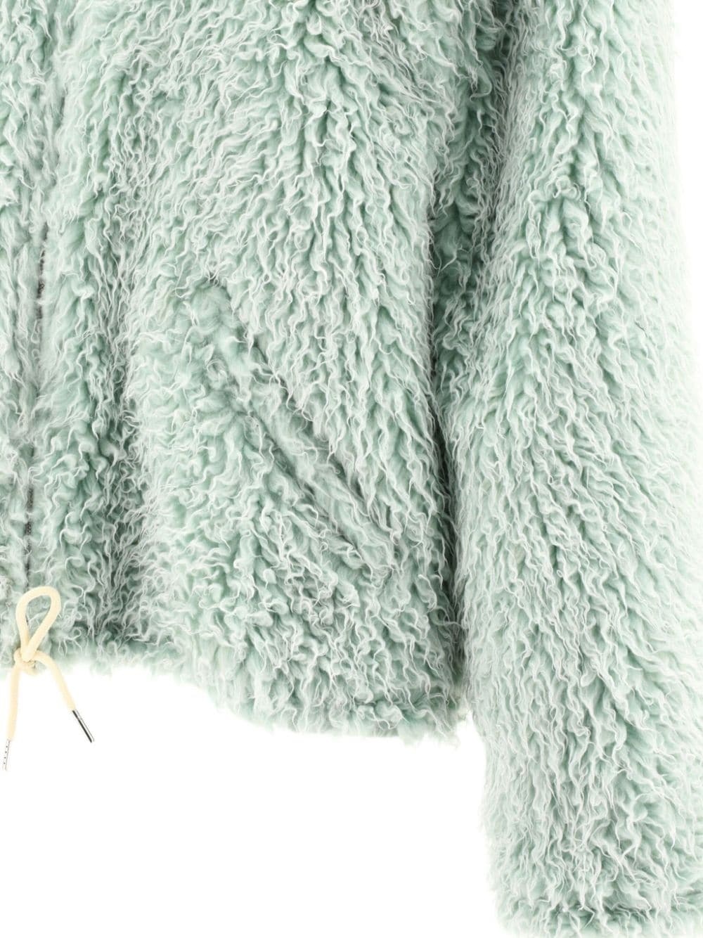 logo-appliquÃ© faux-fur jacket - 4