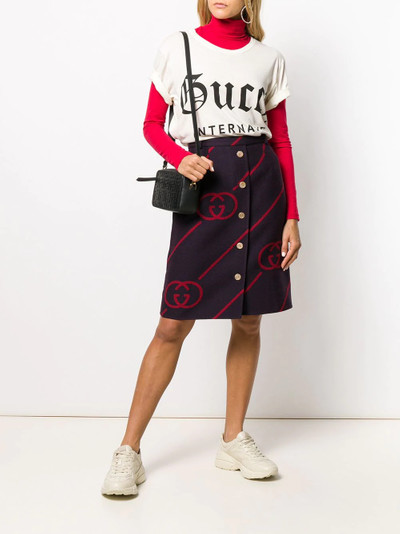 GUCCI interlocking G reversible wool skirt outlook