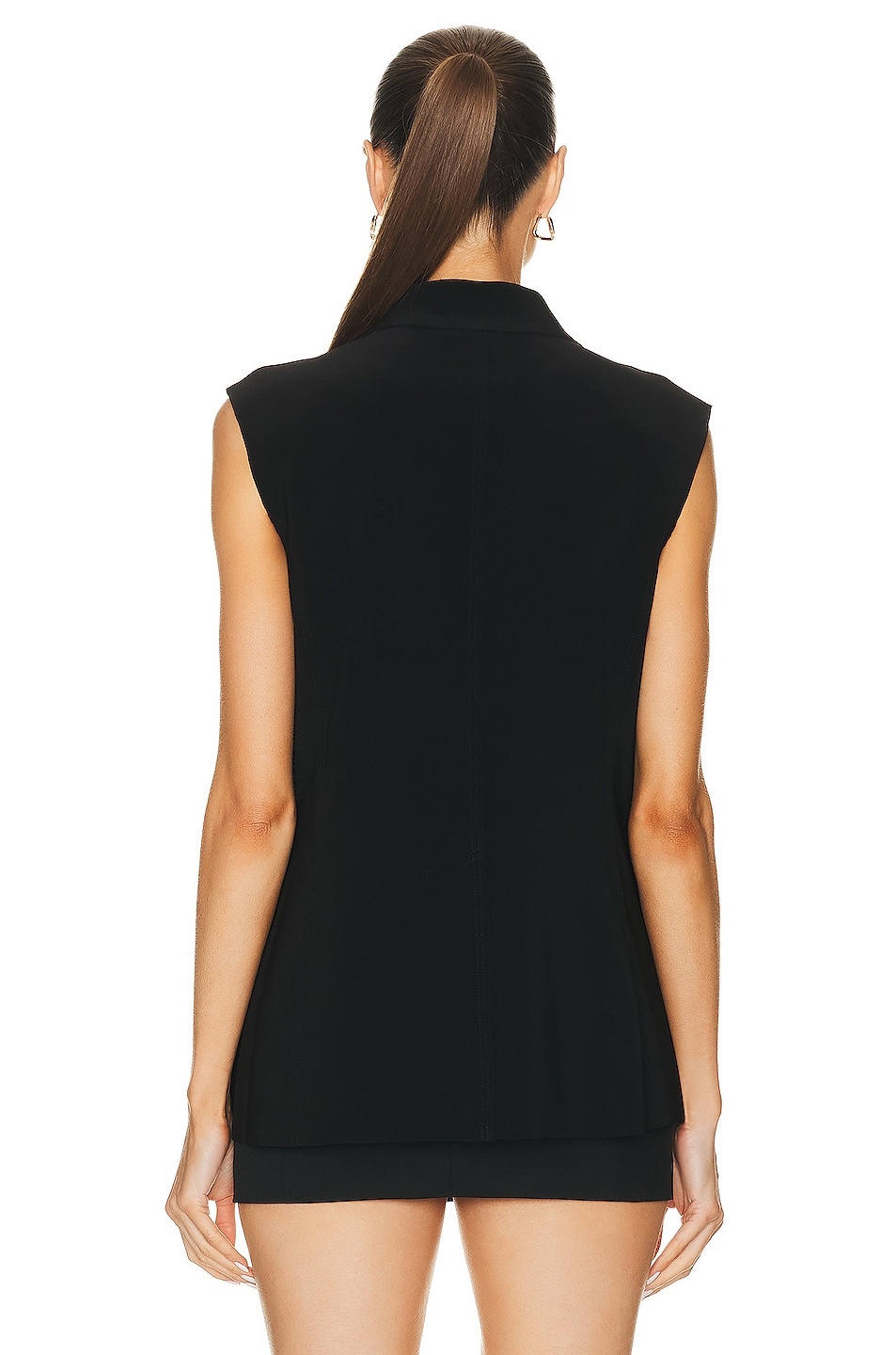 Sleeveless Single Breasted Jacket - 3
