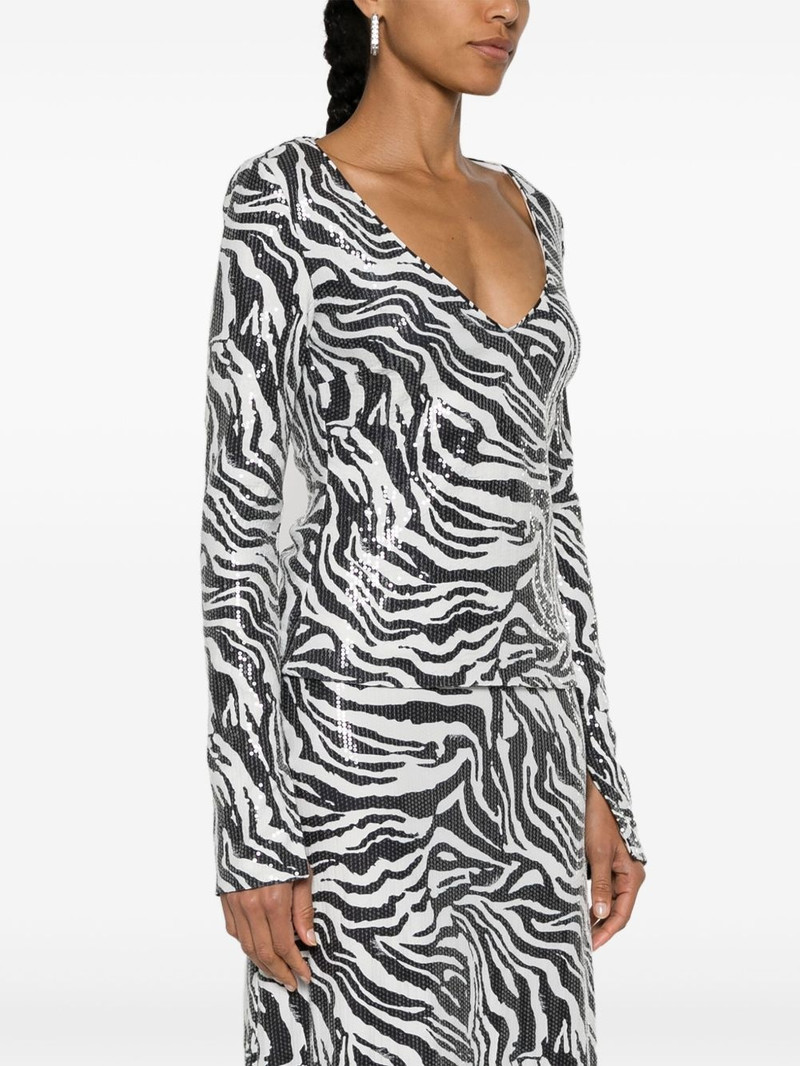 zebra-print sequinned top 3